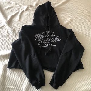 Real Friends Cropped Hoodie